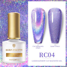 Load image into Gallery viewer, BORN PRETTY 7ml 9D Laser Cat Magnetic Gel Nail Gel Pink Magnetic Gel Soak Off UV LED Nail Varnish UV Gel Need Pink Nude Base