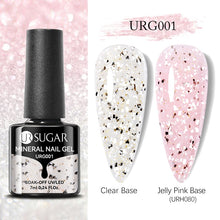 Load image into Gallery viewer, UR SUGAR 7ml Gold Glitter Gel Nail Polish Platinum Shining Mineral Sequins Soak Off UV LED Gel Nail Semi Permanent Manicure
