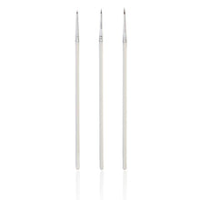 Load image into Gallery viewer, 3Pcs French Stripe Nail Art Liner Brush Set 3D Tips Line Stripes DIY Drawing Pen UV Gel Brushes Painting Pen Manicure Tools
