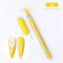 Load image into Gallery viewer, 1 Pc Nail Art Graffiti Pen Black Color UV Gel Polish Design Dot Painting Detailing Pen Brushes DIY Nail Art Adorn Tools