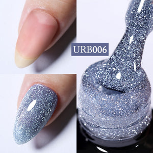 UR SUGAR 7ml Gold Glitter Gel Nail Polish Platinum Shining Mineral Sequins Soak Off UV LED Gel Nail Semi Permanent Manicure