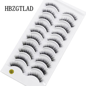 NEW 10 Pairs Natural False Eyelashes Fake Lashes Long Makeup 3d Mink Lashes Extension Eyelash Mink Eyelashes for Beauty 54