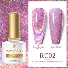 Load image into Gallery viewer, BORN PRETTY 7ml 9D Laser Cat Magnetic Gel Nail Gel Pink Magnetic Gel Soak Off UV LED Nail Varnish UV Gel Need Pink Nude Base