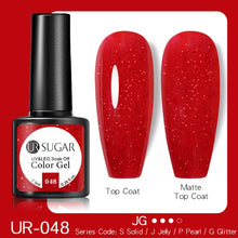 Load image into Gallery viewer, UR SUGAR 7.5ML Dark Blue Matte Top Coat Color UV Nail Gel Polish Semi Permanent Soak Off UV LED Gel Nail Gel Nail Art DIY Design