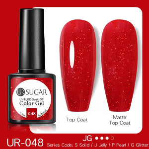 UR SUGAR 7.5ML Dark Blue Matte Top Coat Color UV Nail Gel Polish Semi Permanent Soak Off UV LED Gel Nail Gel Nail Art DIY Design
