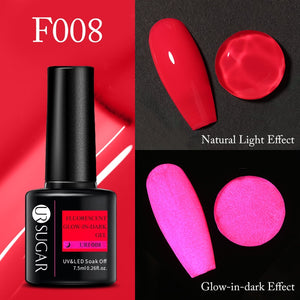 UR SUGAR 7.5ml Thermal Ultra-thin Glitter Gel Soak Off UV Gel Color-chaging Snowflake Temperature Color Change Nail Art Varnish