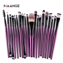 Load image into Gallery viewer, MAANGE 3/20 Pcs Makeup Brush Set Pro Eyeshadow Blending Foundation Powder Eyebrow Brush Double Head Brush Beauty Make Up Kits