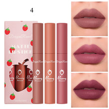 Load image into Gallery viewer, 3 Pcs Sweet Liquid Lipstick Set Matte Velvet Lip Glaze Waterproof Long Lasting Non-marking Natural Lip Tint Cosmetic Kit YZL1