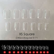 Load image into Gallery viewer, Gel Nails Extension System Full Cover Sculpted Clear Stiletto Coffin False Nail Tips 240pcs/bag