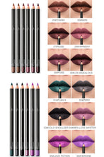 Load image into Gallery viewer, 6 12Pcs/Set Waterproof Pencil Lipstick Set Pen Matte Lip Liner Long Lasting Makeup Pens Easy to Wear Non-stick Cup карандаш для