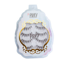 Load image into Gallery viewer, 4pairs Natural False Eyelashes Thin Band Hand Made Short Lighter Eyelash Cosplay Korean Fashion Wispy Extension Makeup Tools