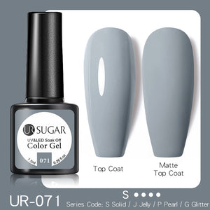 UR SUGAR 7.5ML Dark Blue Matte Top Coat Color UV Nail Gel Polish Semi Permanent Soak Off UV LED Gel Nail Gel Nail Art DIY Design