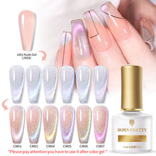Load image into Gallery viewer, BORN PRETTY 7ml 9D Laser Cat Magnetic Gel Nail Gel Pink Magnetic Gel Soak Off UV LED Nail Varnish UV Gel Need Pink Nude Base