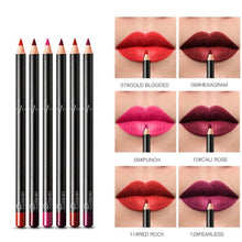 Load image into Gallery viewer, 6 12Pcs/Set Waterproof Pencil Lipstick Set Pen Matte Lip Liner Long Lasting Makeup Pens Easy to Wear Non-stick Cup карандаш для