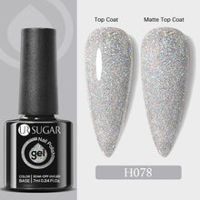 Load image into Gallery viewer, UR SUGAR 7ml Gold Glitter Gel Nail Polish Platinum Shining Mineral Sequins Soak Off UV LED Gel Nail Semi Permanent Manicure