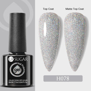 UR SUGAR 7ml Gold Glitter Gel Nail Polish Platinum Shining Mineral Sequins Soak Off UV LED Gel Nail Semi Permanent Manicure