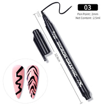 Load image into Gallery viewer, 1 Pc Nail Art Graffiti Pen Black Color UV Gel Polish Design Dot Painting Detailing Pen Brushes DIY Nail Art Adorn Tools