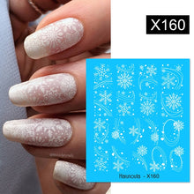 Load image into Gallery viewer, Harunouta Black Lines Flower Leaves Water Decals Stickers Floral Face Marble Pattern Slider For Nails Summer Nail Art Decoration