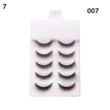 Load image into Gallery viewer, Eye makeup accessories 5 pairs set Cos cross false eyelashes Lash Extension 3D bunch Japanese Fairy Little Devil Cosplay 5 Pairs