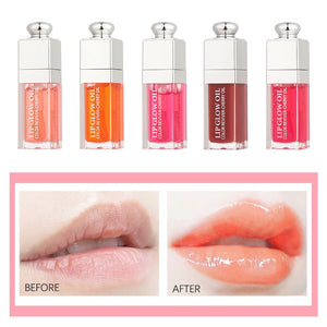 Clear Fashion 6ml Crystal Jelly Moisturizing Lip Oil Plumping Lip Gloss Sexy Plump Lip Glow Oil Tinted Lip Plumper Lips Makeup