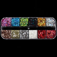 Load image into Gallery viewer, Holographic Butterfly Flakes Nail Art Glitter Sparkly 3D Laser Butterfly Sequins Tips DIY Polish Nail Art Decorations Manicure