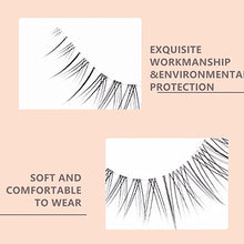 Load image into Gallery viewer, 4pairs Natural False Eyelashes Thin Band Hand Made Short Lighter Eyelash Cosplay Korean Fashion Wispy Extension Makeup Tools