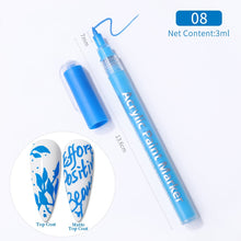 Load image into Gallery viewer, 1 Pc Nail Art Graffiti Pen Black Color UV Gel Polish Design Dot Painting Detailing Pen Brushes DIY Nail Art Adorn Tools
