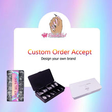 Load image into Gallery viewer, Gel Nails Extension System Full Cover Sculpted Clear Stiletto Coffin False Nail Tips 240pcs/bag