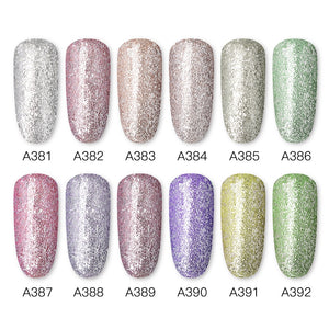 ROSALIND Gel Nail Polish Glitter Paint Hybrid Varnishes Shiny Top Base Coat For Nails Set Semi Permanent For Manicure Nail Art