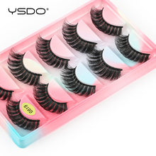 Load image into Gallery viewer, YSDO 5 Pairs Eyelashes Natural Long 3D Mink Lashes Fluffy Volume Mink False Eyelashes Cruelty Free Wispy Lashes Makeup Cilios