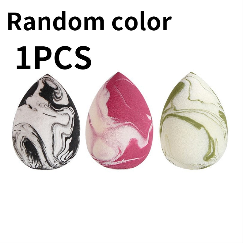 Professional Makeup Sponge Puff Soft Portable Gradient Marble Air Cushion Foundation Powder Cosmetic Puff Women Beauty Tool 1PCS