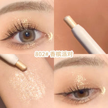 Load image into Gallery viewer, Diamond Glitter Eyeshadow Liner Pencil Eye Makeup Highlighter Waterproof Matte Pink Silkworm Champagne Gold Eyeliner Pen