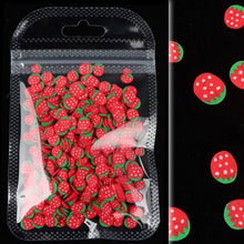 Load image into Gallery viewer, Mixed 3D Fruit Slices Sticker Polymer Clay DIY Designs Slice Lemon Nail Art Sliders Nails Art Decors Women Nail Tips Manicure