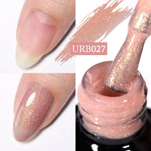 Load image into Gallery viewer, UR SUGAR 7ml Gold Glitter Gel Nail Polish Platinum Shining Mineral Sequins Soak Off UV LED Gel Nail Semi Permanent Manicure