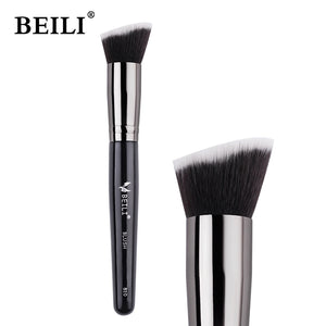 BEILI Black Foundation Make up Brush Big Definer Powder Blush Soft Synthetic Hair Makeup Brushes Highlighter Fan Contour Tools