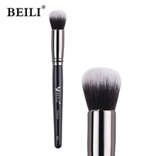 Load image into Gallery viewer, BEILI Black Foundation Make up Brush Big Definer Powder Blush Soft Synthetic Hair Makeup Brushes Highlighter Fan Contour Tools