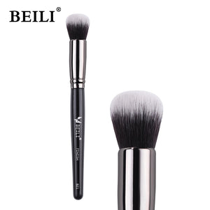 BEILI Black Foundation Make up Brush Big Definer Powder Blush Soft Synthetic Hair Makeup Brushes Highlighter Fan Contour Tools