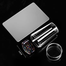 Load image into Gallery viewer, Transparent Nail Stamper with Scraper Jelly Silicone Stamp for French Nails Manicuring Kits Nail Art Stamping Tool