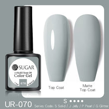 Load image into Gallery viewer, UR SUGAR 7.5ML Dark Blue Matte Top Coat Color UV Nail Gel Polish Semi Permanent Soak Off UV LED Gel Nail Gel Nail Art DIY Design