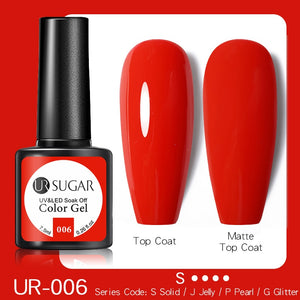 UR SUGAR 7.5ML Dark Blue Matte Top Coat Color UV Nail Gel Polish Semi Permanent Soak Off UV LED Gel Nail Gel Nail Art DIY Design