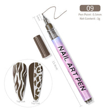 Load image into Gallery viewer, 1 Pc Nail Art Graffiti Pen Black Color UV Gel Polish Design Dot Painting Detailing Pen Brushes DIY Nail Art Adorn Tools