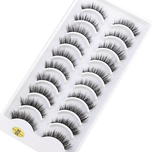 NEW 10 Pairs Natural False Eyelashes Fake Lashes Long Makeup 3d Mink Lashes Extension Eyelash Mink Eyelashes for Beauty 54