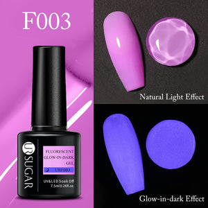UR SUGAR 7.5ml Thermal Ultra-thin Glitter Gel Soak Off UV Gel Color-chaging Snowflake Temperature Color Change Nail Art Varnish