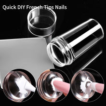 Load image into Gallery viewer, Transparent Nail Stamper with Scraper Jelly Silicone Stamp for French Nails Manicuring Kits Nail Art Stamping Tool
