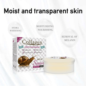 Snail Collagen Sunscreen Face Body Skin Care SPF45++ UV Sun Protection Cream Oil-Control Moistens Brightens Skin Pearl Concealer
