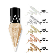 Load image into Gallery viewer, Eye Shadow Pearlescent Diamond Eye Shadow Liquid 5-color Sequins MakeUp Smooth Mini Fine Brush Eyeliner Shine And Head