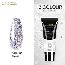 Load image into Gallery viewer, Limegirl 15ml Poly Nail Gel Glitter Building Nail Gel For Manicure Nail Art Design Luminous Polygels Extension Nail Gel For Nail