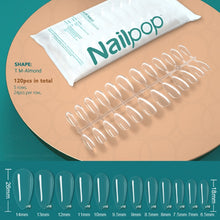 Load image into Gallery viewer, NAILPOP 120pcs False Nails Acrylic Press on Nails Coffin Artificial Nails Clear Fake Nail Tips for Extension Manicure Tool