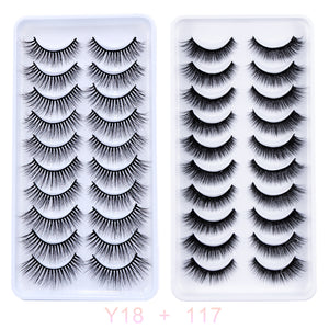 AYRMILLA 5/20Pairs 3D Mink Lashes Natural False Eyelashes Dramatic Thick Fake Eyelash Extension Faux Cils Wholesale Makeup Tools