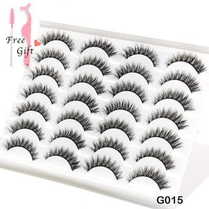 AYRMILLA Natural False Eyelashes 5/10/14Pairs Dramatic 3D Mink Lashes Thick Fake Eyelash Extension Faux Cils Makeup maquiagem